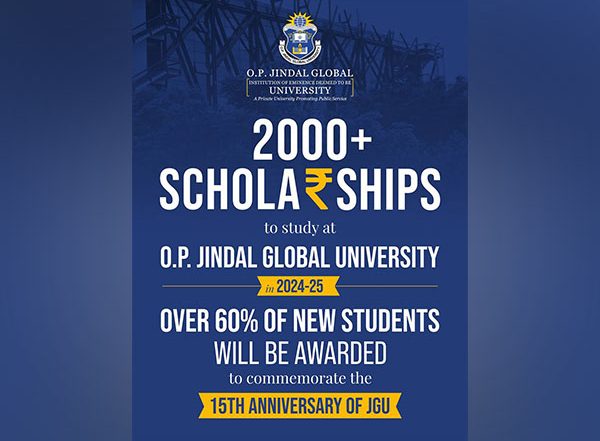 Business News | 2000+ Scholarships Announced by O.P. Jindal Global University for 2024 to Commemorate Its 15th Anniversary
