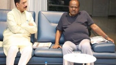 India News | Karnataka BJP Chief Meets Former Chief Minister HD Kumaraswamy, Inquires About His Health  