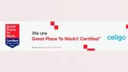 Business News | Celigo India is Now Certified as Great Place To Work