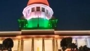 World News | Supreme Court Illuminates in Tricolour Ahead of G20 Summit in New Delhi