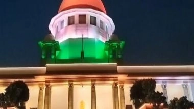 World News | Supreme Court Illuminates in Tricolour Ahead of G20 Summit in New Delhi