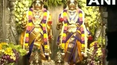 India News | ISKCON Temple in Udhampur Wears Festive Look, Decorated with Flowers for Janmashtami 