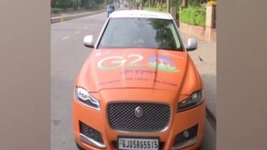 India News | Gujarat Man Paints Car with G20-themed Colours, drives to Delhi
