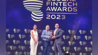 Business News | Global Fintech Awards 2023: Adeeb Ahamed Wins Leading Fintech Personality of the Year Award at GFF