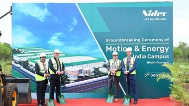 Business News | Nidec’s Motion & Energy India Holds a “Groundbreaking Ceremony” of Its Greenfield Project in Karnataka India, Plans to Invest Rs 450 Cr (USD 55M)