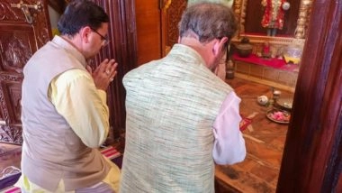 India News | Uttarakhand CM Dhami Offers Prayers at Mahasu Devta Temple, Seeks Blessings for State's Progress