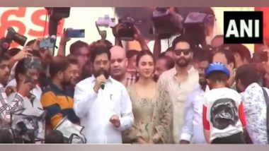 Entertainment News | Maharashtra CM Eknath Shinde Attends 'Janmashtami Utsav' with Rakul Preet Singh, Jackky Bhagnani