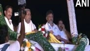 India News | Karnataka CM Siddaramaiah, Dy CM Shivakumar Participate in Bharat Jodo Yatra's First Anniversary Celebrations