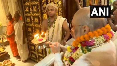 India News | Amit Shah Offers Prayers at ISKCON Temple in Delhi on Janmashtami