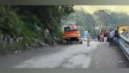 India News | Himachal Pradesh: National Highway-5 Blocked Due to Landslide Near Nigulsari in Kinnaur