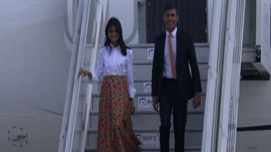 World News | G20 Summit: UK PM Rishi Sunak, His Wife Arrive in India