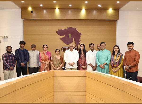 Business News | Gujarat Chief Minister Bhupendrabhai Patel Unveils New Rendition of Krishna Bhajan 
