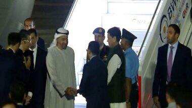 World News | UAE President Mohammed Bin Zayed Al Nahyan Arrives in New Delhi to Attend G20 Summit