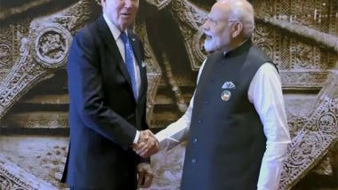 World News | PM Modi Welcomes US President Joe Biden at G20 Summit Venue