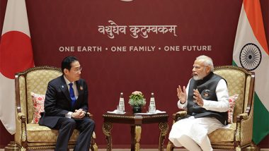 India News | PM Modi Holds Bilateral Meeting with Japanese Counterpart Kishida; Leaders Reaffirm Commitment to Deepen Ties