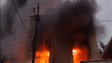India News | UP: Fire Breaks Out in a Factory at Shahibabad Industrial Area in Ghaziabad