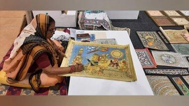 India News | National Award-winning Madhubani Art Exponent Shanti Devi Showcases 'Chandrayaan-3' at G20 Exbihition