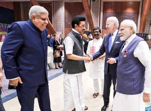 India News | G20: Tamil Nadu CM Stalin Exchanges Pleasantries with Joe Biden; Shares Image