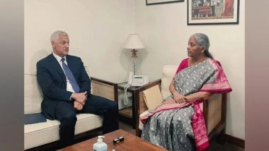 Business News | Standard Chartered Global CEO Bill Winters Meets with Finance Minister Nirmala Sitharaman