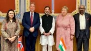 India News | Congress Leader Rahul Gandhi Meets Norwegian Lawmakers in Oslo