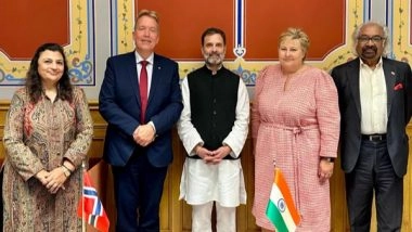 India News | Congress Leader Rahul Gandhi Meets Norwegian Lawmakers in Oslo