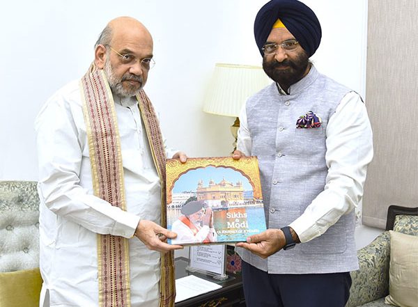 India News | Newly Appointed BJP's National Secretary Manjinder Singh Sirsa Calls on Amit Shah