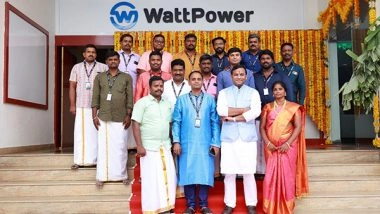 Business News | Pioneering Sustainable Energy: WattPower Unveils Leading-Edge Solar PV Solutions Factory in Chennai