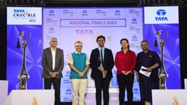 Business News | Pradunma Choudhury from Indian Institute of Technology (IIT), Kanpur Wins the National Champion Title at Tata Crucible Campus Quiz 2023