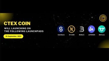 Business News | CTEX Coin Soars to New Heights: Unveiling Its Upcoming Launchpad on Premier Crypto Exchanges