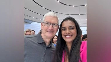 Tech News | PV Sindhu Attends Apple Event, Offers to Play Badminton with Tim Cook
