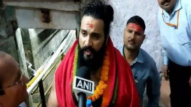 India News | WWE Wrestler Saurav Gurjar Offers Prayers at Mahakaleshwar Temple in MP’s Ujjain