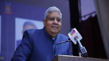 India News | MP: Vice President Jagdeep Dhankhar to Visit Bhopal Tomorrow