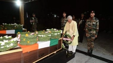 India News | LG Manoj Sinha Pays Tribute to Officers Killed in J-K's Anantnag Encounter