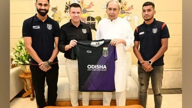 India News | CM Patnaik Presented with Odisha FC Jersey Ahead of Upcoming ISL 2023