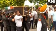 India News | Mortal Remains of Major Aashish Dhonchak, Killed in J-K Encounter, Brought to His Panipat Residence