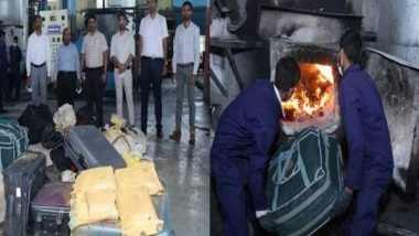India News | Delhi Customs Preventive Zone Destroys 147 Kg of Narcotics Worth Rs 396.5 Cr