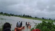 India News | SDRF Team Rescues 8 Persons, About 300 Sheep Stuck on Island of Moran River in MP&rsquo;s Narmadapuram