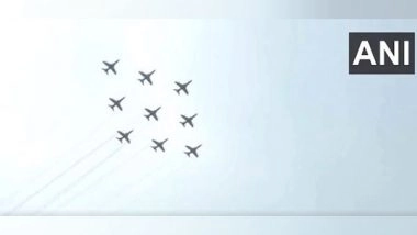 India News | Indian Air Force Performs Air Show Near Jal Mahal in Jaipur