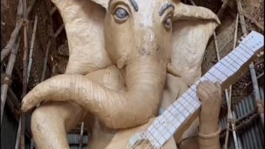 15-Foot Tall Paper Ganesha Idol for Ganesh Chaturthi 2023: Puducherry Students Make Eco-Friendly Idol To Preserve Marine Life