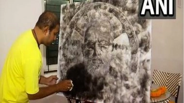 India News | Cuttack-based Smoke Artist Makes Portrait of Narendra Modi on His 73rd Birthday