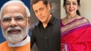 Entertainment News | Salman Khan, Hema Malini, Other B-Town Celebs Extend Birthday Wishes to PM Modi