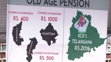 India News | Anti-Congress Posters Put Up in Hyderabad Amid CWC Meeting