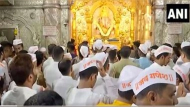 India News | Ganesh Chaturthi: Special Aarti Performed at Shreemant Dagdusheth Halwai Ganpati Mandir