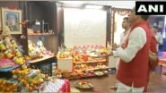 India News | MP CM Chouhan Welcomes Lord Ganesha at His Residence