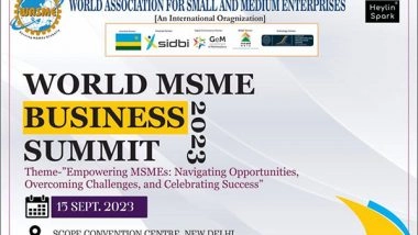 Business News | WASME Celebrates Excellence at World MSME Business Summit 2023