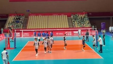 Sports News | Asian Games: Indian Men's Volleyball Team Kickstart Campaign with 3-0 Win over Cambodia