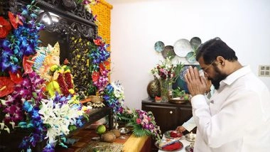 India News | Mumbai: CM Shinde Visits MNS Chief Raj Thackeray's Residence on Ganesh Chaturthi 