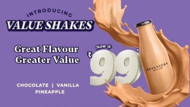 Business News |  Keventers Comes Up with a Pocket-friendly Addition: Launches Value Shakes @Rs.99