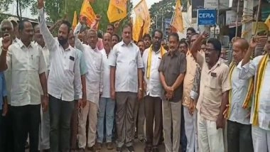 India News | Andhra: Dalit Union Leaders, Activists Protest Against Arrest of Chandrababu Naidu