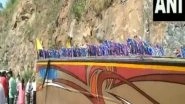 India News | Private Bus Hits Rock on Slope Near Ambaji in Gujarat&rsquo;s Banaskantha, 35 Pilgrims Injured